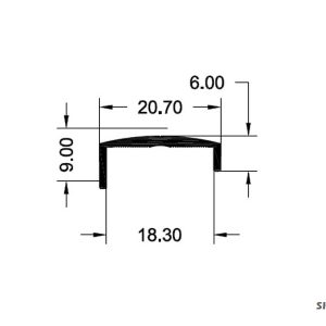 Perfil Tapacanto 18mm 6m