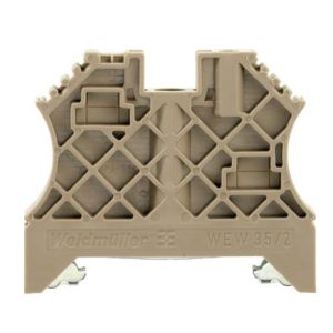 WEW 35/2 1061200000 WEIDMULLER TOPE DE FIJACIÓN LATERAL, PARA CARRIL TS 35 28MM ATORNILLABLE COLOR BEIGE OSCURO