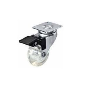 Rueda Gel Trans. Giratoria C/Base y Freno 75mm