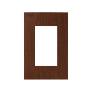PLACA MADERA MERBAU  3 MODULO  SIMON | Simon 25 | CODIGO 25613-77