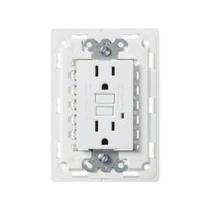 TOMA CORRIENTE DUPLEX ICFT C/CHASIS BLANCO S26 | Simon 26 | CODIGO 2600425-030