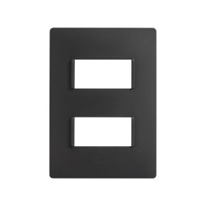 PLACA 2MODULOS S/CHASIS  – NEGRO AZABACHE S26 | Simon 26 | CODIGO 2600612-071
