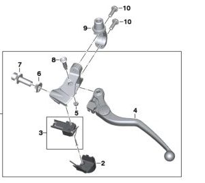 Manigueta Embrague Bmw F750Gs/F800Gs/F850Gs/Adv/F900Gs/Adv/F900R/Xr/S1000Xr 19+
