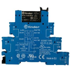 38.51.0.240.0060 Relé Electromecánico Tipo clema (240AC/DC) 6 Amperes FINDER