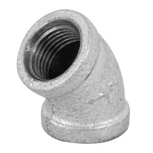 Codos 45° de acero galvanizadode 1/2″, Foset CG-861