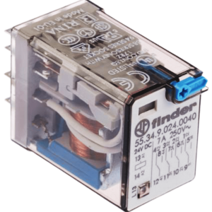 55.34.9.024.0040 FINDER RELEVADOR INDUSTRIAL, Bobina 24VDC, 4 CONTACTOS  7 Amperes