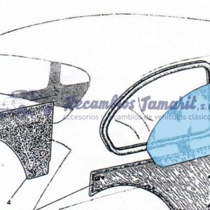 CRISTAL FIJO TRASERO LATERAL ORIGINAL SEAT 600 D/E- RECUPERADO