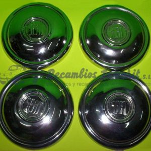 KIT TAPACUBOS SEAT 600 N/D 1º SERIE ALUMINIO – SUJECIÓN GRAPAS