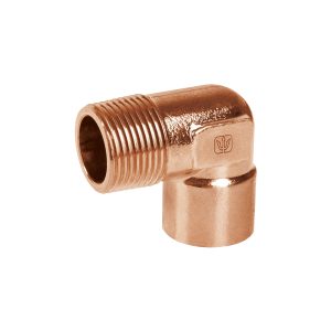 Codo 90° de cobre, rosca exterior 1″ 49649 600427