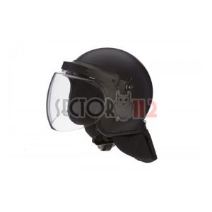 Casco Anti disturbios+visera transparente 4mm+ nuc