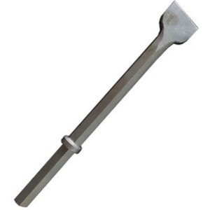 Cincel Tipo Pala Makita D-26646 Encastre Hexagonal 28.6mm Ancho Pala 75mm x Largo 520mm con collarin para Martillos Demoledores