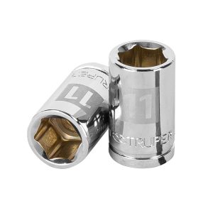 Dado de 11 mm, 6 puntas, cuadro 3/8″, Truper