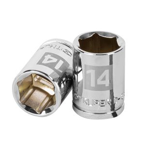 Dado de 14 mm, 6 puntas, cuadro 3/8″, Truper