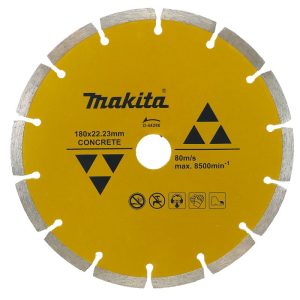 Disco Diamantado Segmentado Makita D-44286 180mm x 22.23mm x 2.2mm Seco/Concreto, Dorado