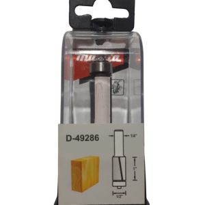 Fresa Recta de Enrasado Refilar con Rodamiento para Madera Makita D-49286 Vástago 1/4” Largo Trabajo 1” para Router Fresadoras