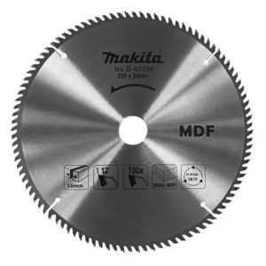 Disco Hoja de Sierra para Madera MDF Melamina Makita D-57130 255mm x 30mm x 100D para Sierras Ingletadoras