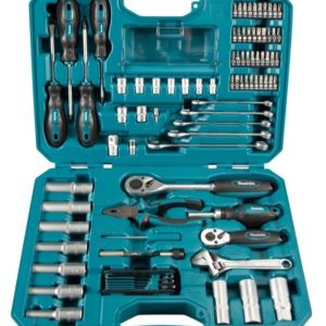 Set caja de herramientas manuales Makita E-08458 cantidad 87 piezas con maletín plástico