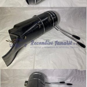 MANDO DE LUCES E INTERMITENTE – SEAT 1500 – VARILLAS CROMO CON CARCASA – ALOJAMIENTO PALANCA CAMBIO + CARCASA INFERIOR – USADO