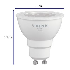 Lámpara de LED 4 W tipo MR 16 base GU10 luz de día VOLTECK