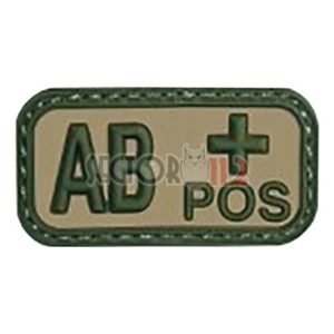 Parche PVC grupos sanguíneos verde