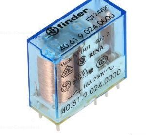 40.61.9.024.0000 FINDER MINI RELEVADOR PARA CIRCUITO IMPRESO 1CC (24VDC) 16A