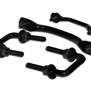 KIT GANCHOS DE AMARRE COFRE  Y PARABRISAS  NEGRO 78 AL 95 JEEP  cj7 WRANGLER YJ