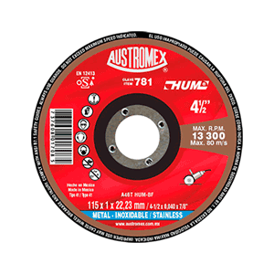 Disco de corte 115 x 22.2 mm Austomex A46T