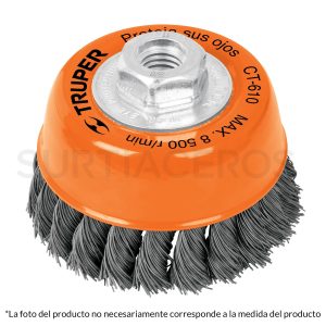Carda copa alambre trenzado 4″ Truper (Cod 14187)
