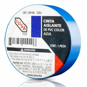 Cinta de aislar 19 mm x 9m AZUL 616310